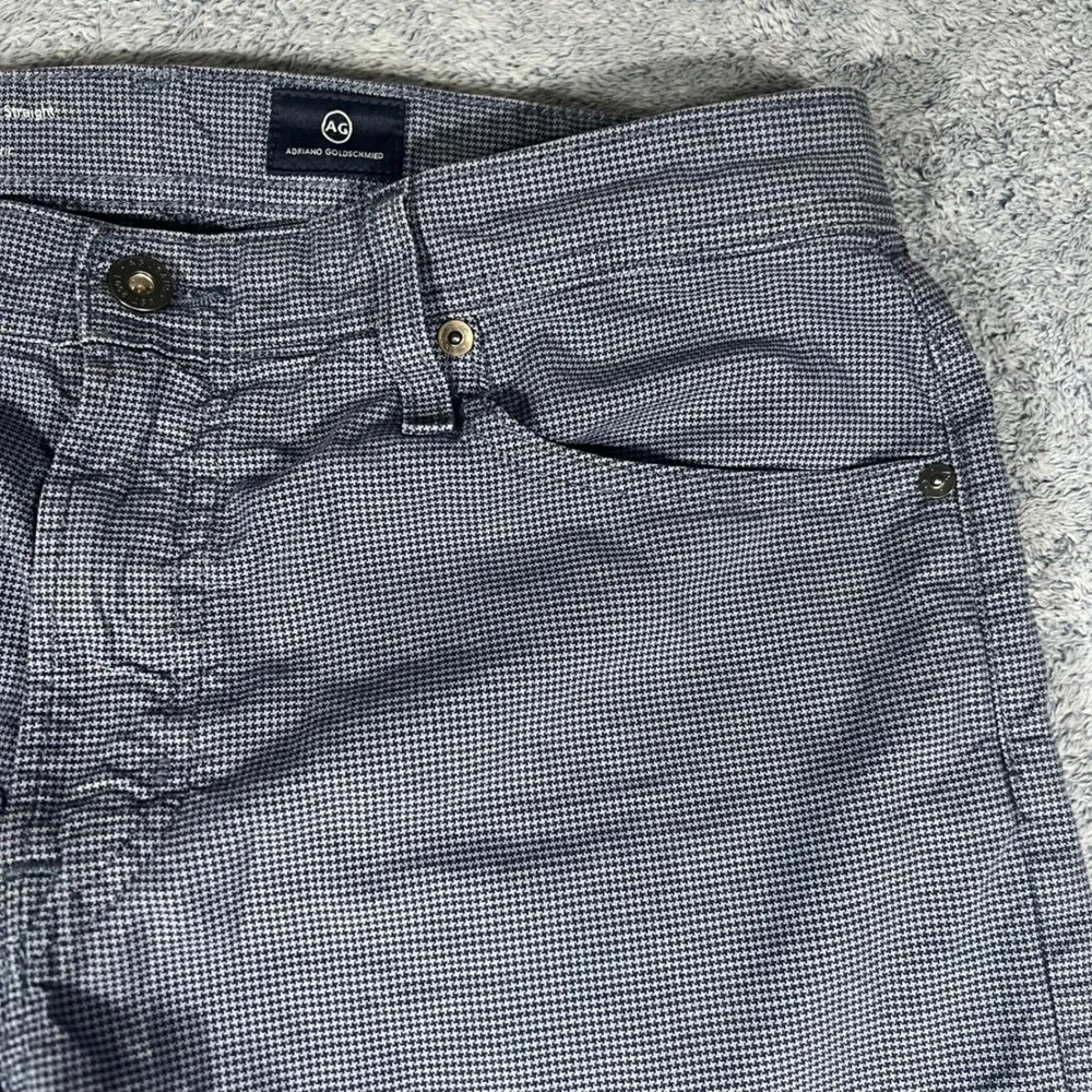 AG Adriano Goldschmied Everett‎ Slim Straight Italian Fabric Pants Grey 33x32